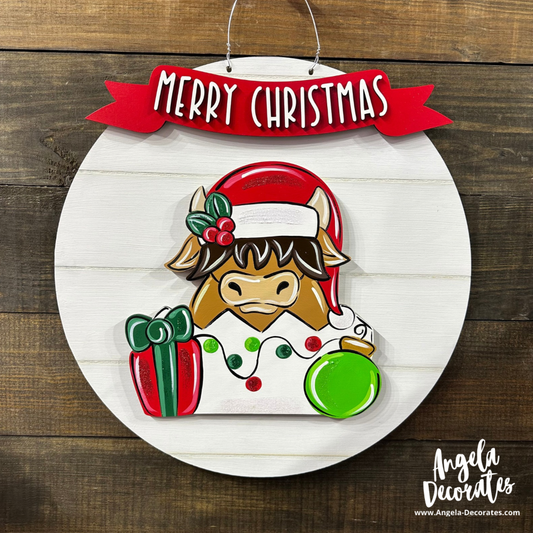 Christmas Highland Cow Attachment