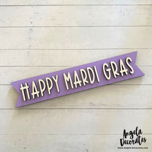 Load image into Gallery viewer, MINI Happy Mardi Gras Banner (Multiple Colors)