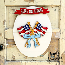 Load image into Gallery viewer, American Flags with Bow Attachment