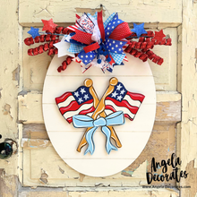 Load image into Gallery viewer, American Flags with Bow Attachment