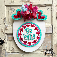 Load image into Gallery viewer, Red and Turquoise Valentine Bow