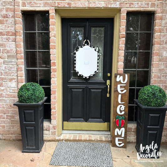 Black & White Border Marquee Door Hanger Base