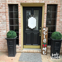 Load image into Gallery viewer, Black & White Border Marquee Door Hanger Base