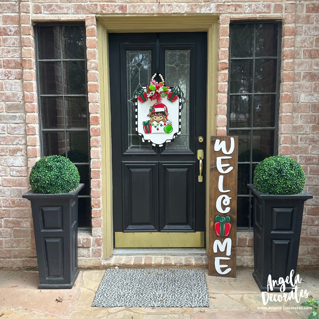 Black & White Border Marquee Door Hanger Base