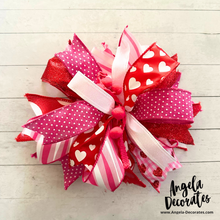 Load image into Gallery viewer, Pink and Red Valentine Bow
