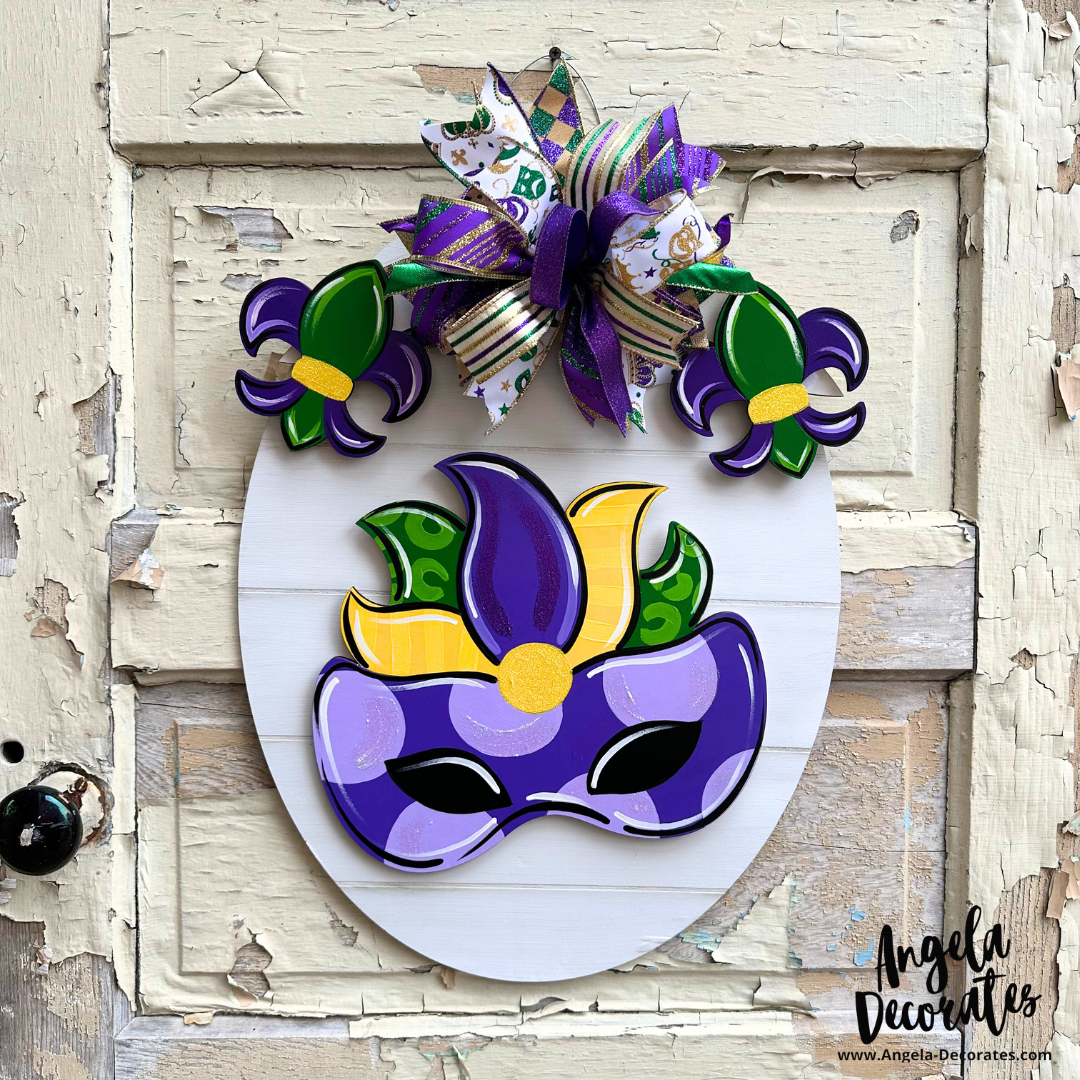 Mardi Gras Topper Trio Bow