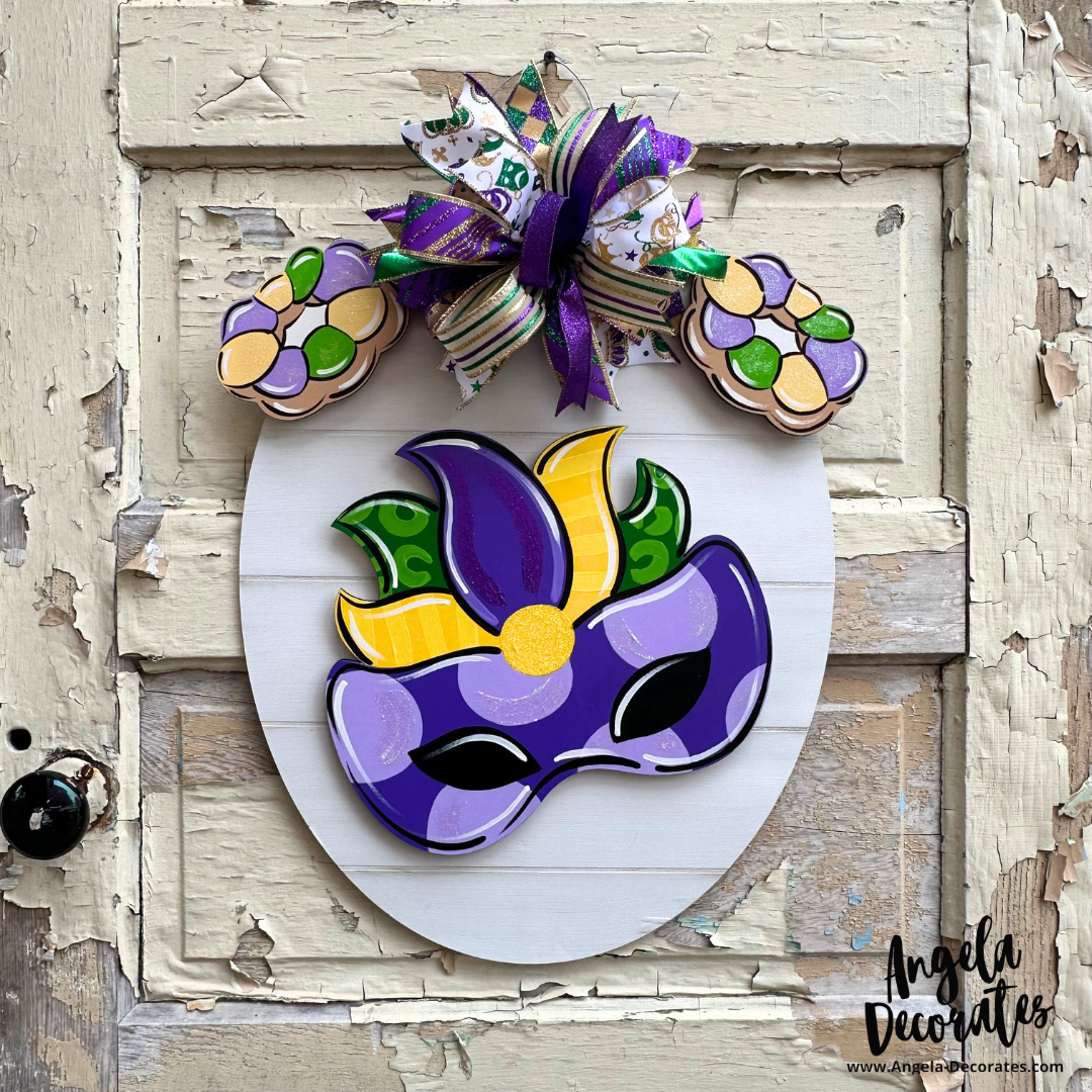 Mardi Gras Topper Trio Bow