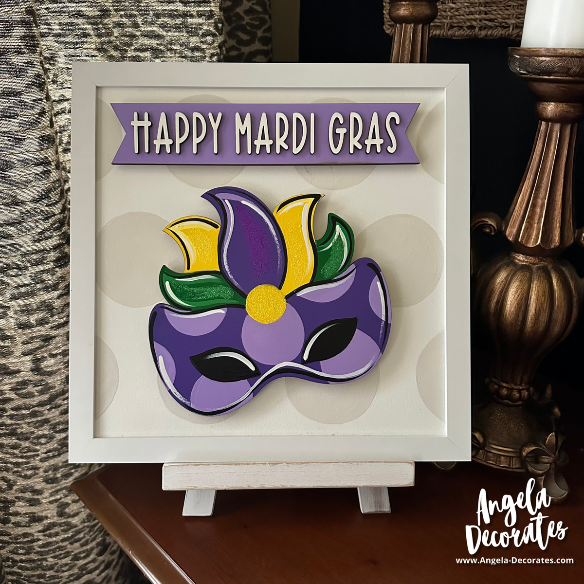 MINI Happy Mardi Gras Banner (Multiple Colors)