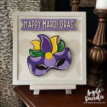 Load image into Gallery viewer, MINI Happy Mardi Gras Banner (Multiple Colors)