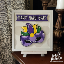Load image into Gallery viewer, MINI Happy Mardi Gras Banner (Multiple Colors)