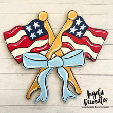 Load image into Gallery viewer, American Flags with Bow Attachment