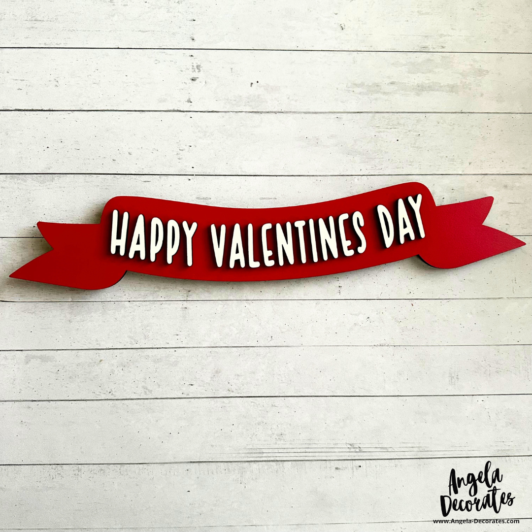 Happy Valentine's Day Banner - Red