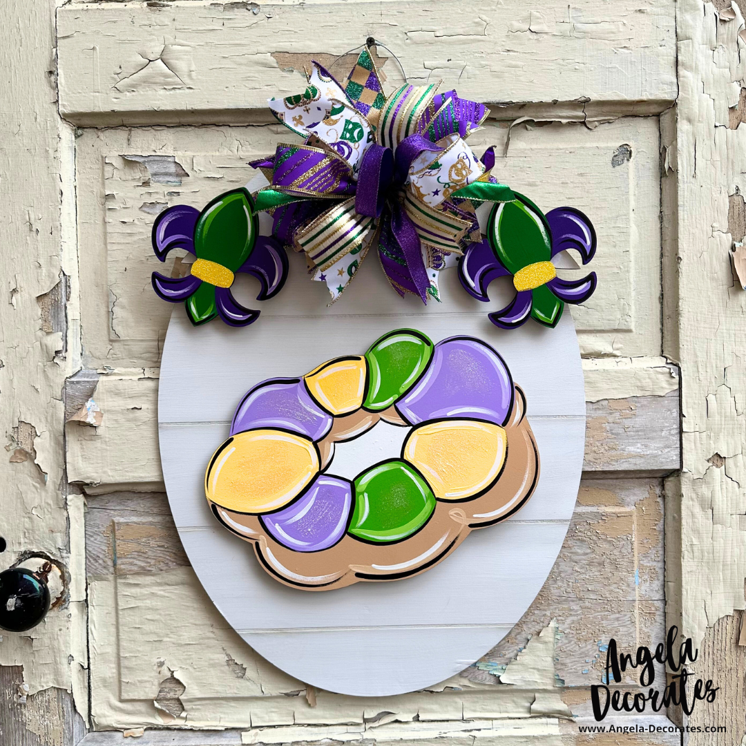 Mardi Gras Topper Trio Bow