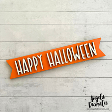 Load image into Gallery viewer, MINI Happy Halloween Banner - Orange