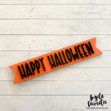 Load image into Gallery viewer, MINI Happy Halloween Banner - Orange