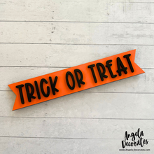 Load image into Gallery viewer, MINI Trick or Treat Banner - Orange