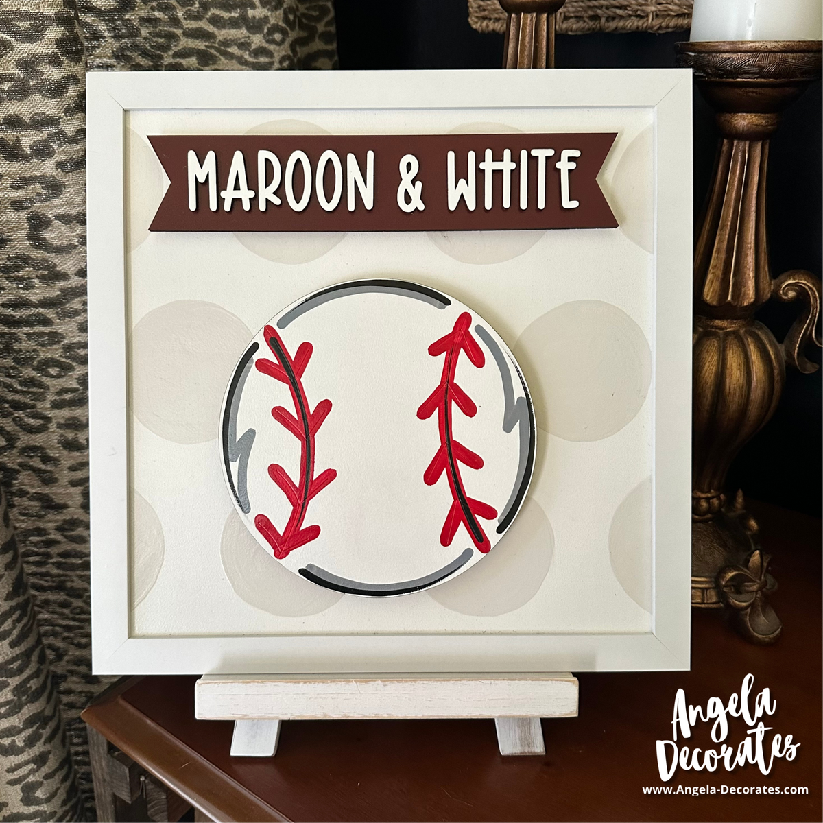 Maroon & White MINI Banner