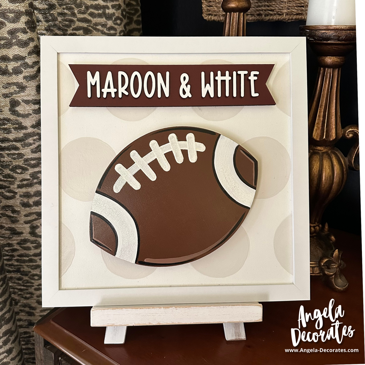 Maroon & White MINI Banner