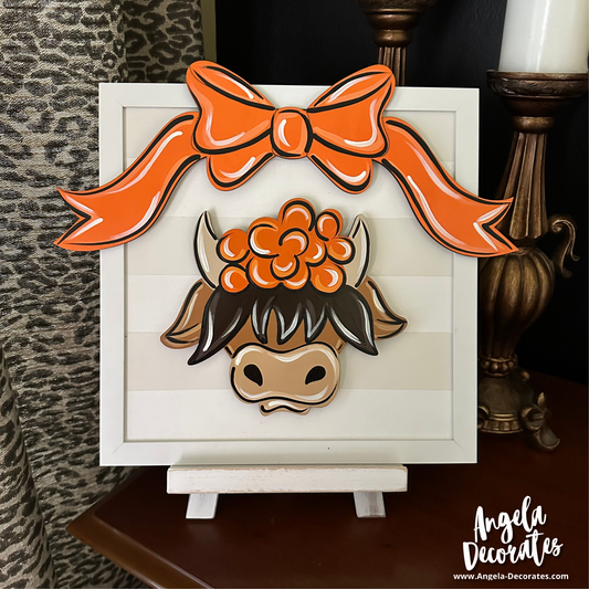 MINI Autumn Highland Cow Head Attachment