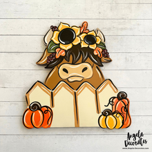 Load image into Gallery viewer, Fall Highland Cow LARGE Attachment