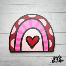 Load image into Gallery viewer, MINI Valentine Rainbow Attachment (For Tabletop Frames and Porch Leaners)