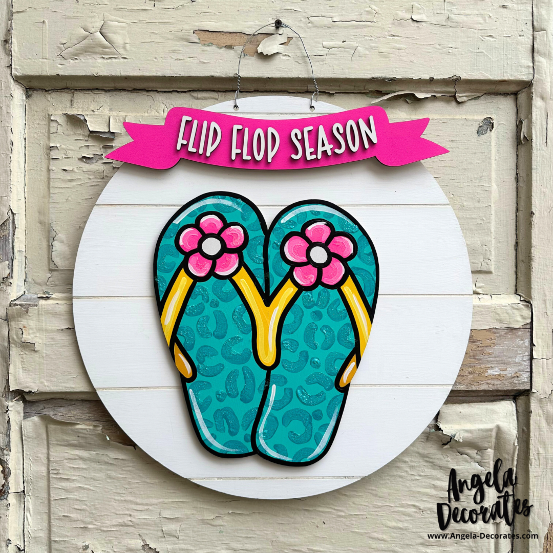 Flip Flop Season Banner Pink