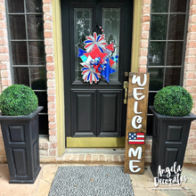 Load image into Gallery viewer, PRINTED Stars and Fireworks Door Hanger