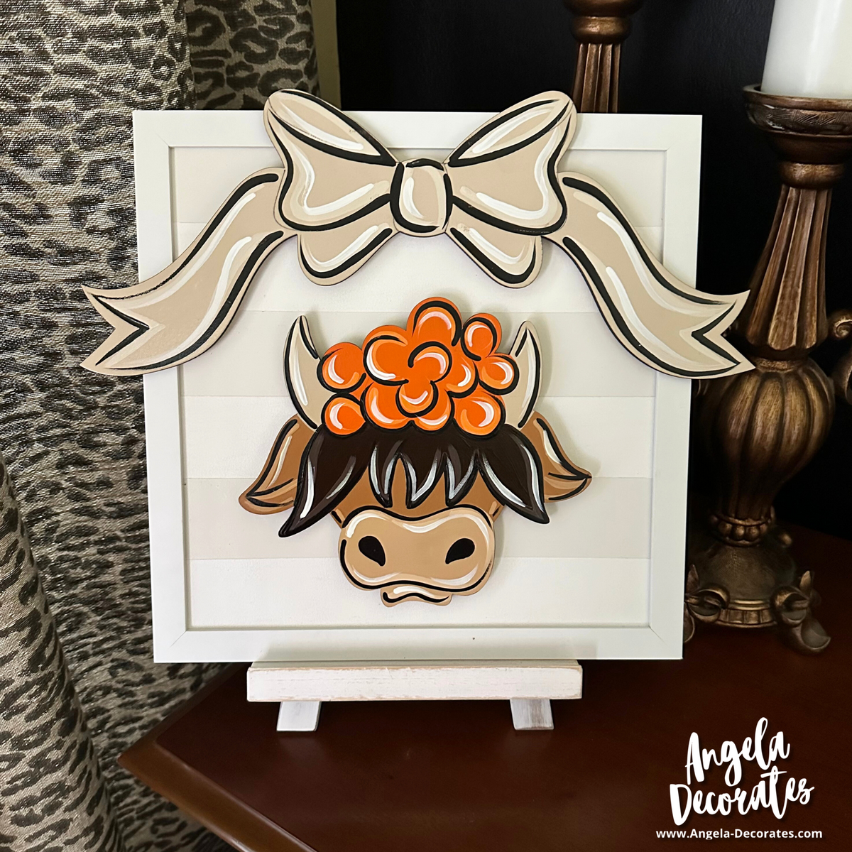 MINI Autumn Highland Cow Head Attachment