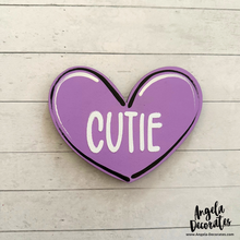 Load image into Gallery viewer, TINY Conversation Heart - Purple Cutie