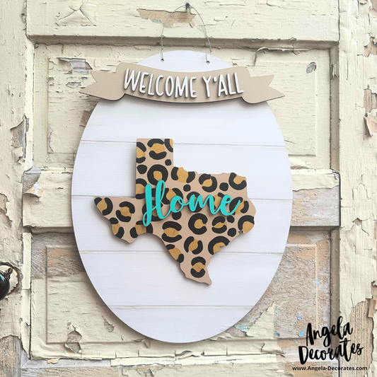 Welcome Y'all Banner - Brown