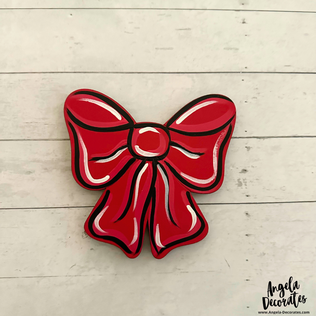 TINY Red Bow Attachment