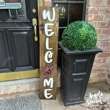 Load image into Gallery viewer, Welcome Porch Leaner - Script Brown
