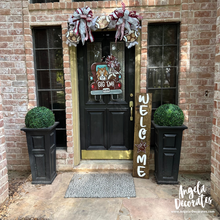 Load image into Gallery viewer, Welcome Porch Leaner - Script Brown