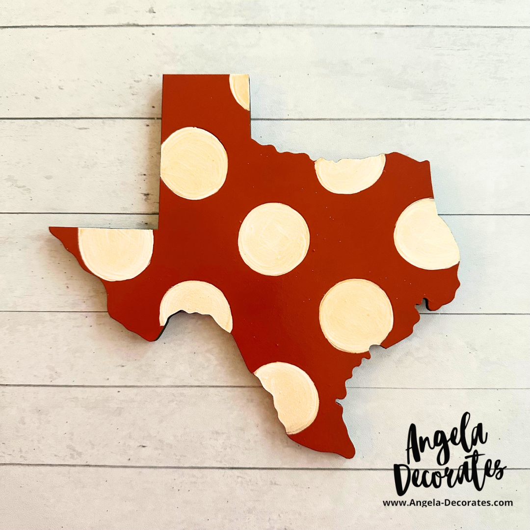 MINI Polka Dot Texas Attachment (Multiple Colors Available - For Tabletop Frames and Porch Leaners))