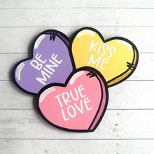 Load image into Gallery viewer, MINI Conversation Hearts Attachment (For Tabletop Frames and Porch Leaners)