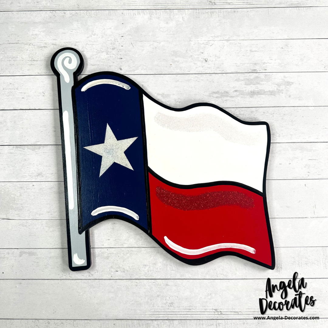 Waving Texas Flag LARGE Attachment