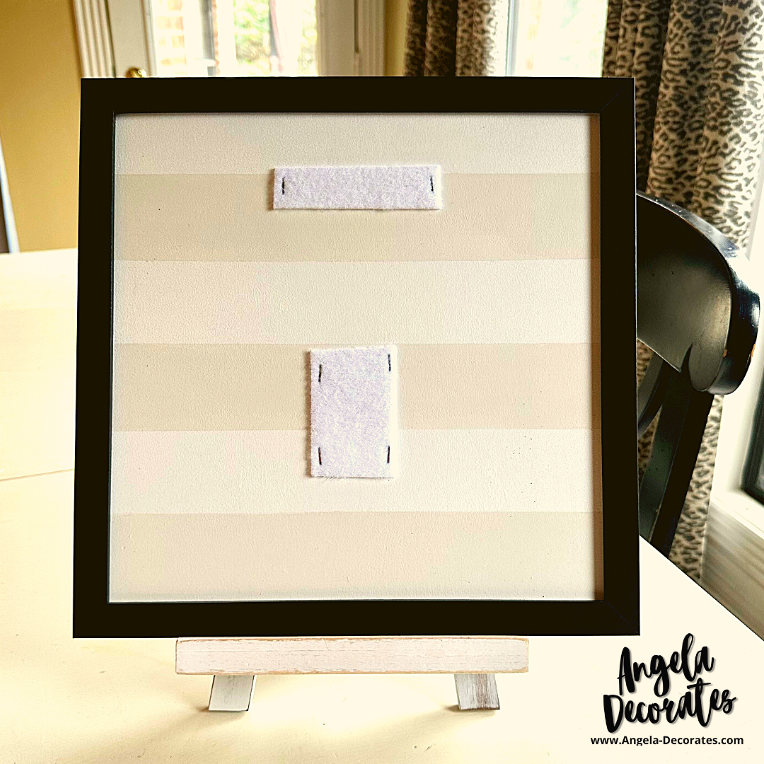 Black Frame with Stripe Background