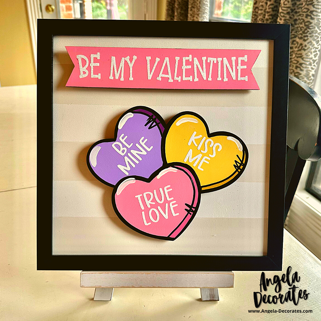 Black Frame with Stripe Background