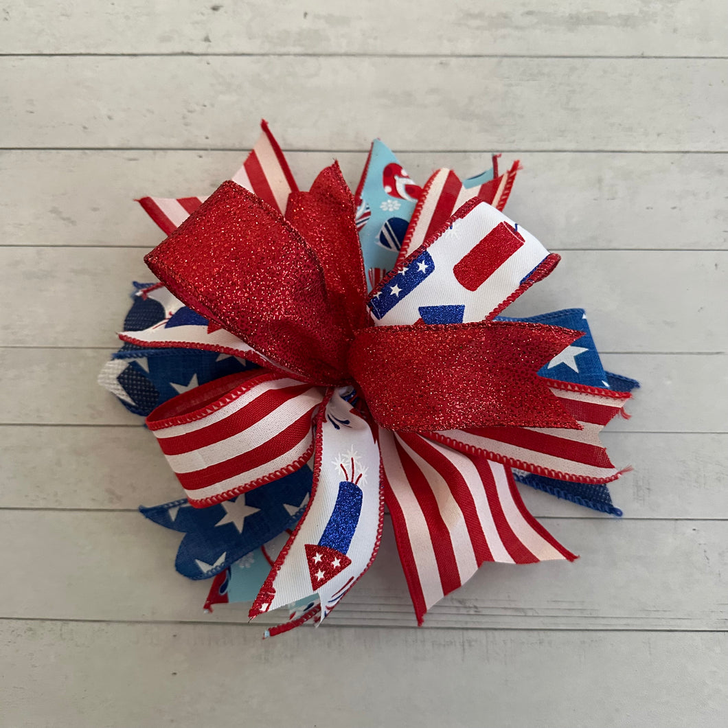 Firecracker and Flip Flops Bow