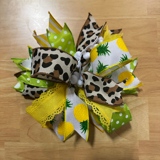 Leopard Pineapple Bow