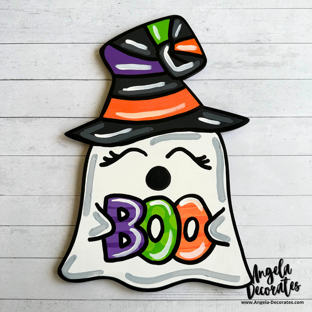 Black and Orange Boo Ghost Attachment