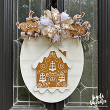 Load image into Gallery viewer, Brown and White Gingerbread Swag
