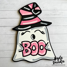 Load image into Gallery viewer, Pink and Black Boo Ghost Attachment
