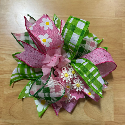Pink and Green Bow