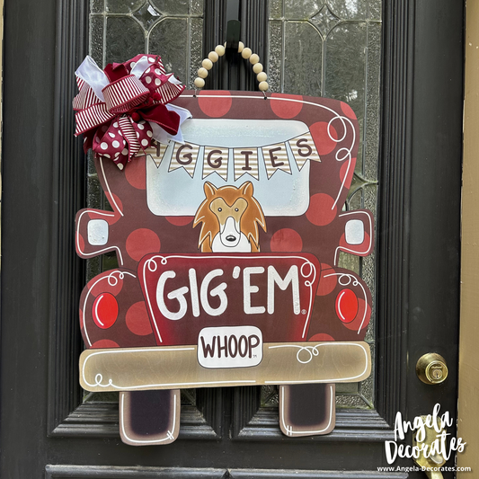 Texas A&M Truck Door Hanger