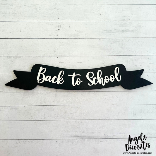 Back to School Banner - Cursive