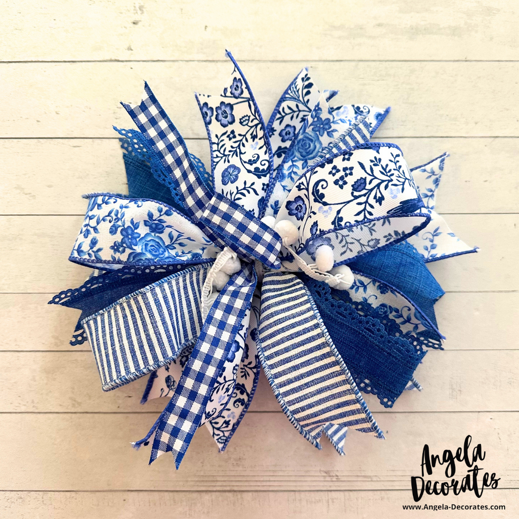 Blue Chinoiserie Bow