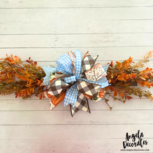Load image into Gallery viewer, Blue Gingham Fall Swag

