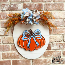 Load image into Gallery viewer, Pumpkin with Blue Bow Attachment
