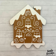 Load image into Gallery viewer, Brown and White Gingerbread House Large Attachment
